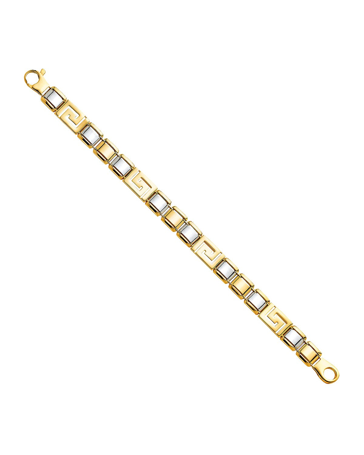 14K Two-Tone Gold 2T Men's Bracelet (AB-0513)
