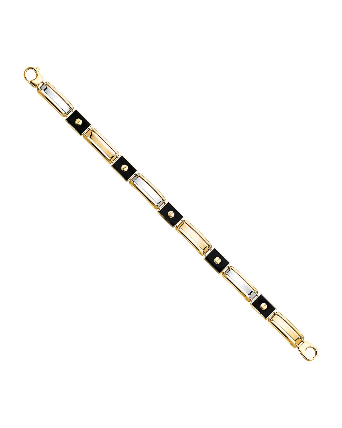 14K Two-Tone Gold 2T Men's Bracelet (AB-0519)