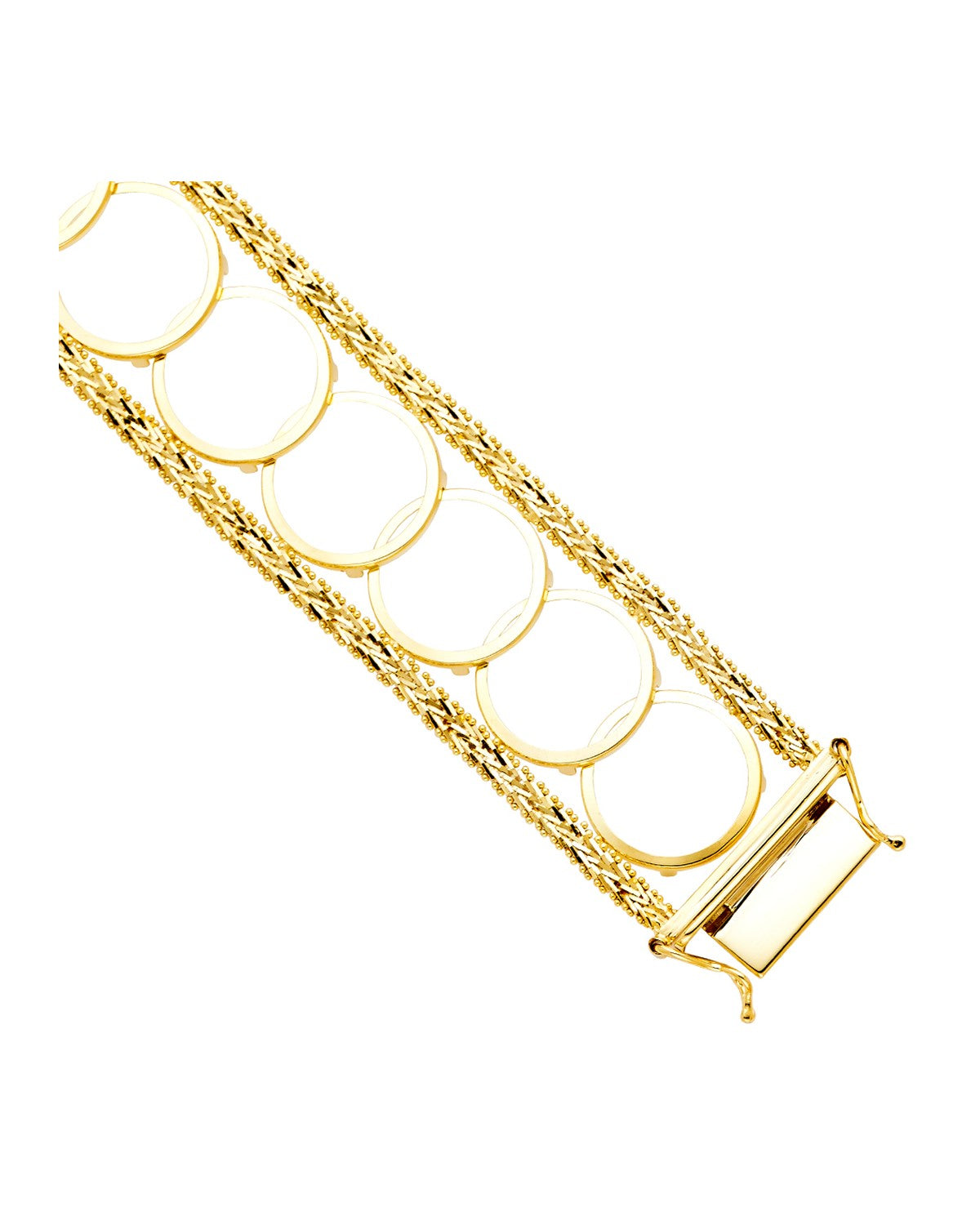 14K Yellow Gold 2.5 Pesos Bola Bracelet (AB-0524)