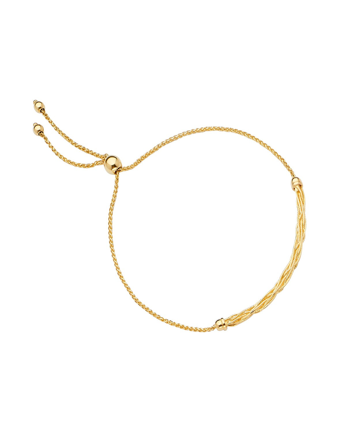14K Yellow Gold Friendship Bracelet (AB-0653)