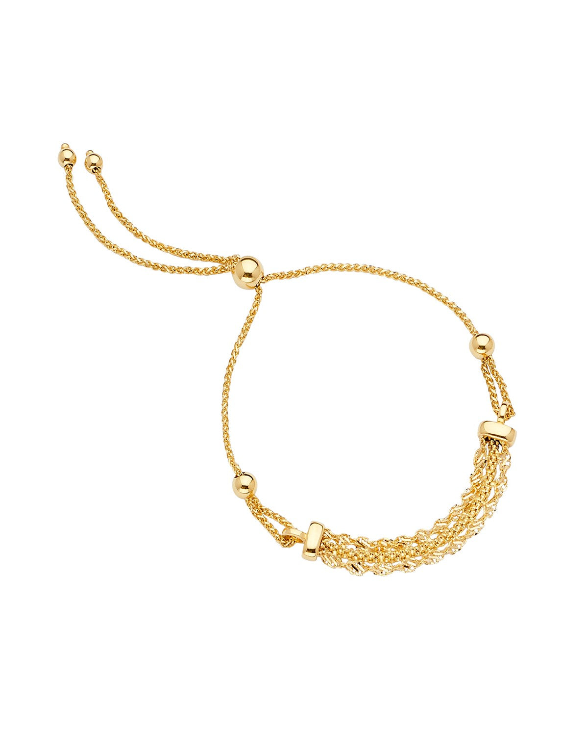 14K Yellow Gold Friendship Bracelet (AB-0654)
