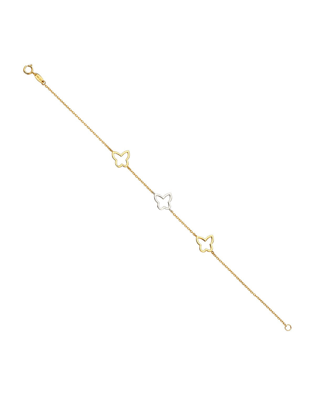14K Tri-Color Gold 3C Light Bracelet (AB-0700)