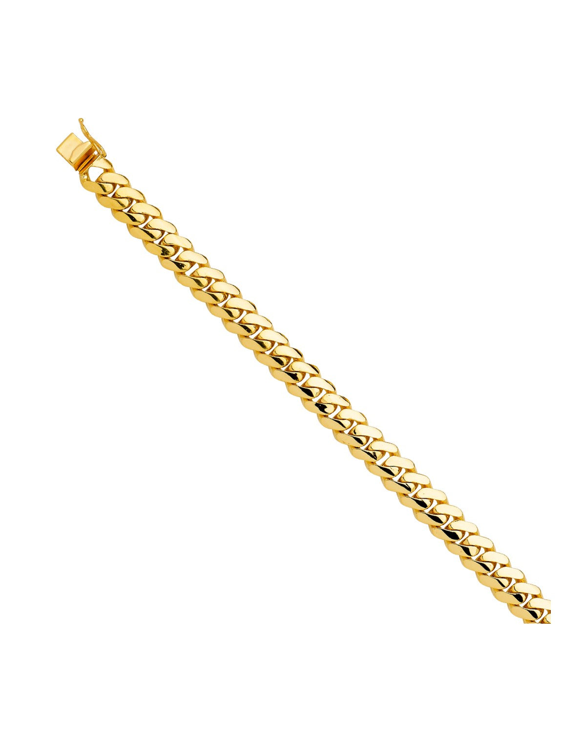 14K Yellow Gold Solid Link Bracelet (AB-0748)