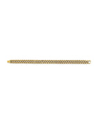 14K Yellow Gold Fancy Rolex Type CZ Bracelet (AB-0808)