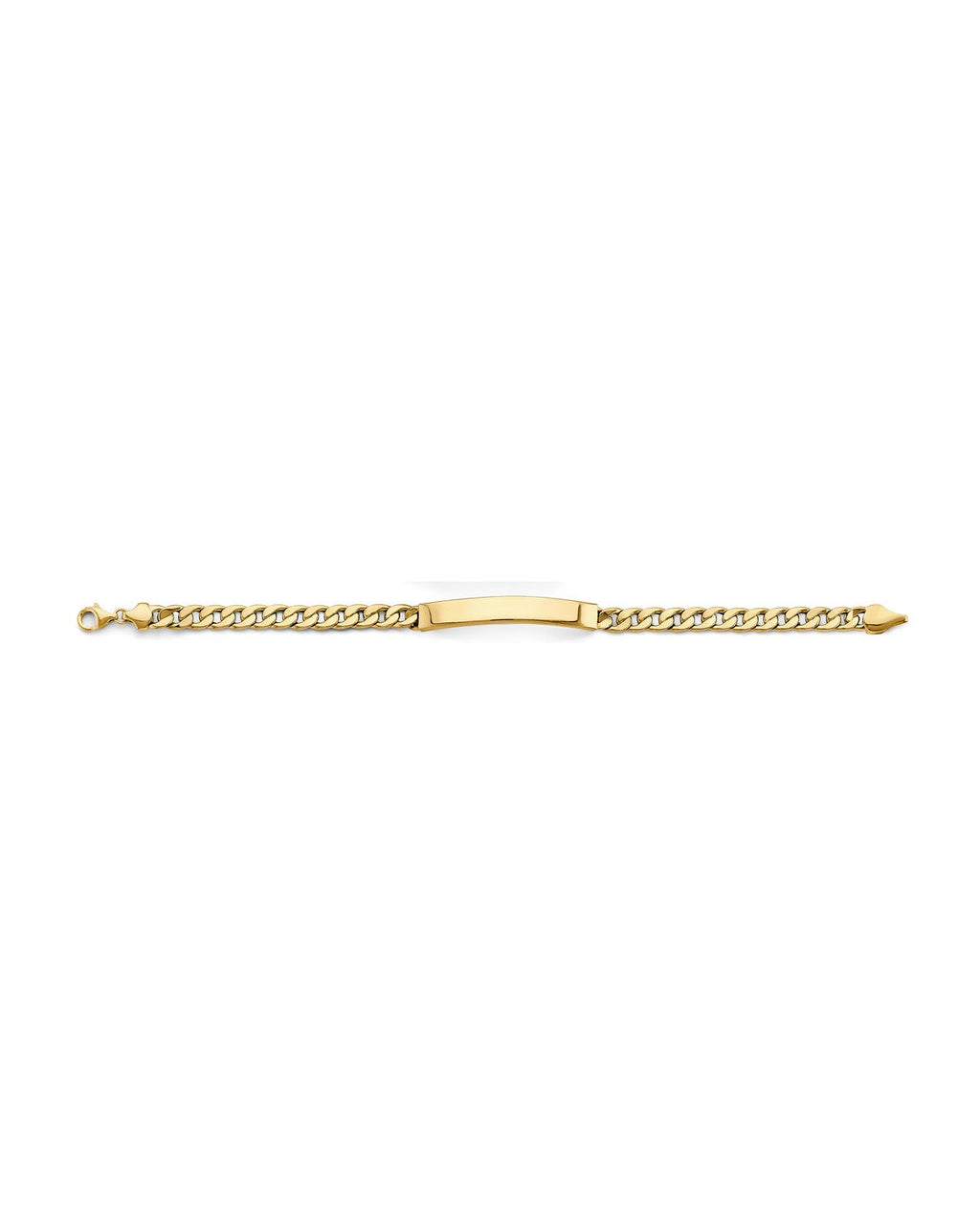 14K Yellow Gold Hollow Cuban ID Bracelet (AB-0810)