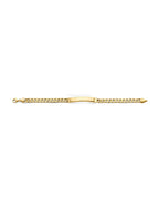14K Yellow Gold Hollow Cuban ID Bracelet (AB-0810)