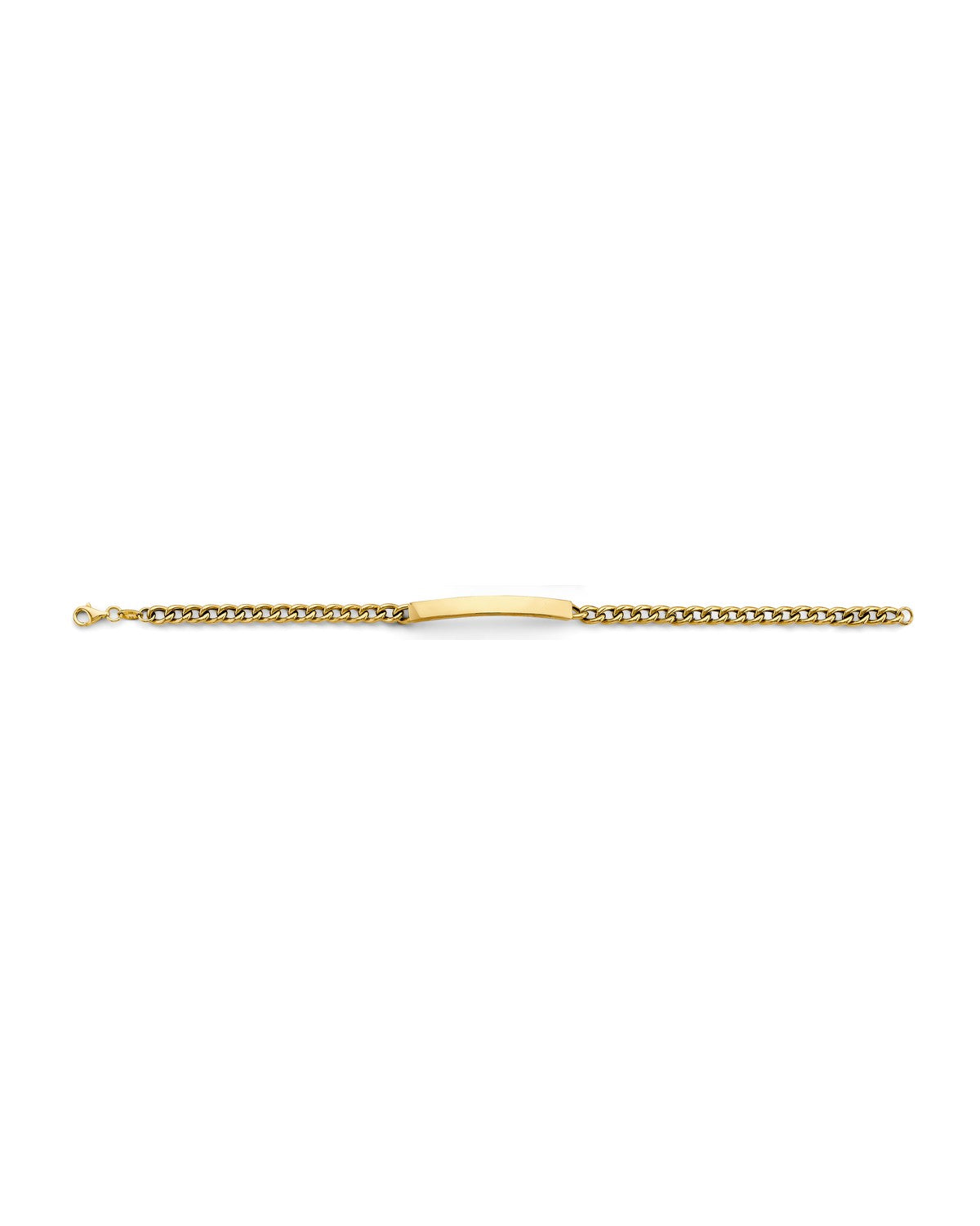 14K Yellow Gold Hollow Cuban ID Bracelet (AB-0811)