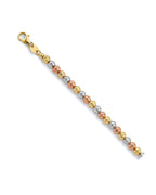 14K Tri-Color Gold 3C DC Ball Bracelet (AB-0838)