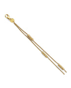 14K Yellow Gold 2 Line Ball Bracelet (AB-0883)