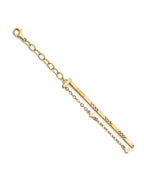 14K Yellow Gold 2 Line Bracelet (AB-0885)