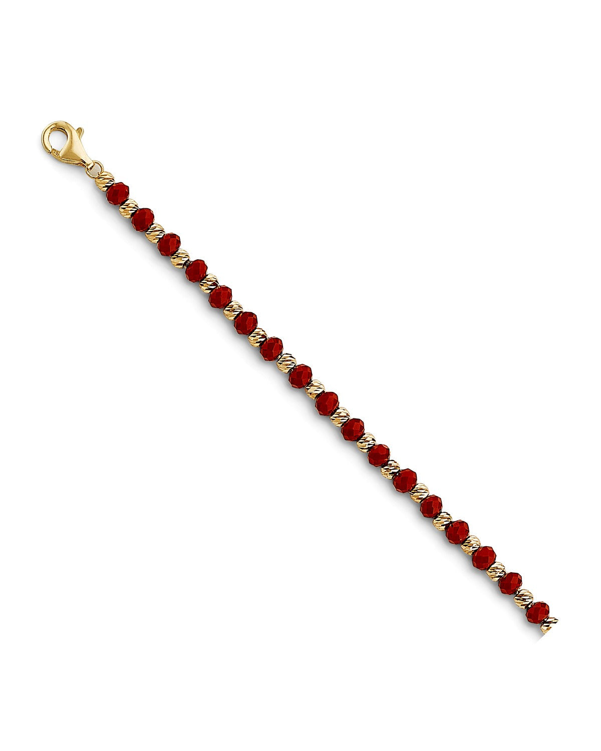 14K Yellow Gold Coral Bracelet (AB-0888)