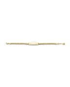 14K Yellow Gold CZ Baby ID Bracelet (AB-0908)