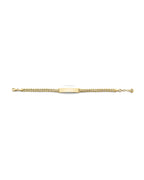 14K Yellow Gold CZ Baby ID Bracelet (AB-0908)