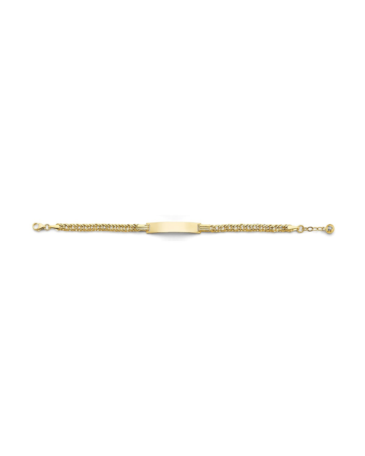 14K Yellow Gold CZ Baby ID Bracelet (AB-0909)