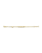 14K Two-Tone Gold CZ Baby ID with Heart Bracelet (AB-0930)