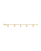 14K Yellow Gold Heart Charm Baby Bracelet (AB-0955)