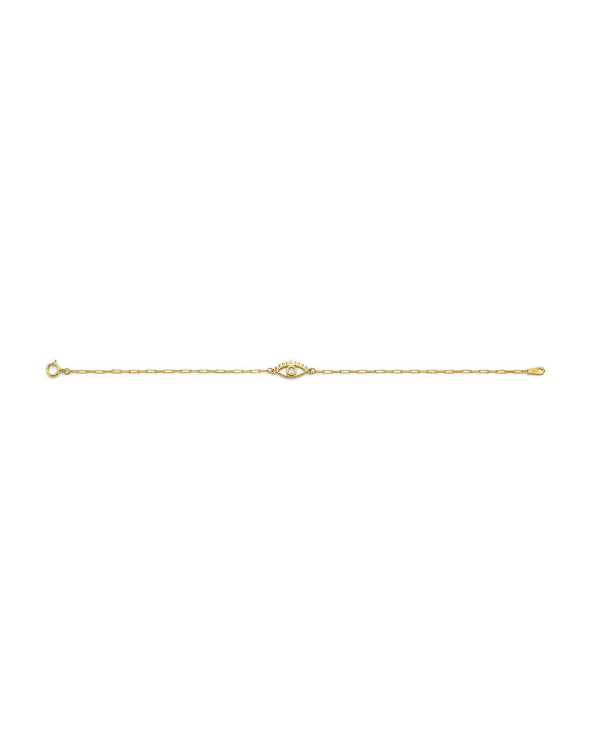 14K Yellow Gold Evil Eye Center Light Bracelet (AB-0963)