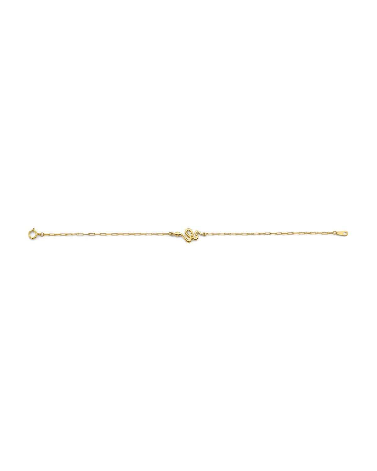 14K Yellow Gold Snake Center Light Bracelet (AB-0964)