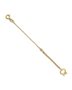 14K Yellow Gold Heart & Lock Light Bracelet (AB-0969)