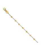 14K Yellow Gold Light Ball Anklet