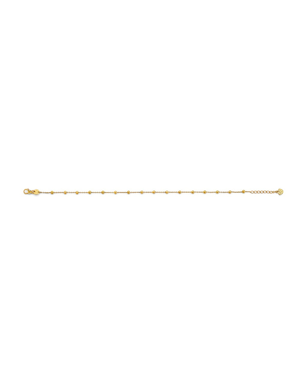 14K Yellow Gold Light Ball Anklet