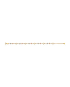 14K Tri-Color Gold 3C Light Heart Bracelet (7+1) (AB-0975-070)