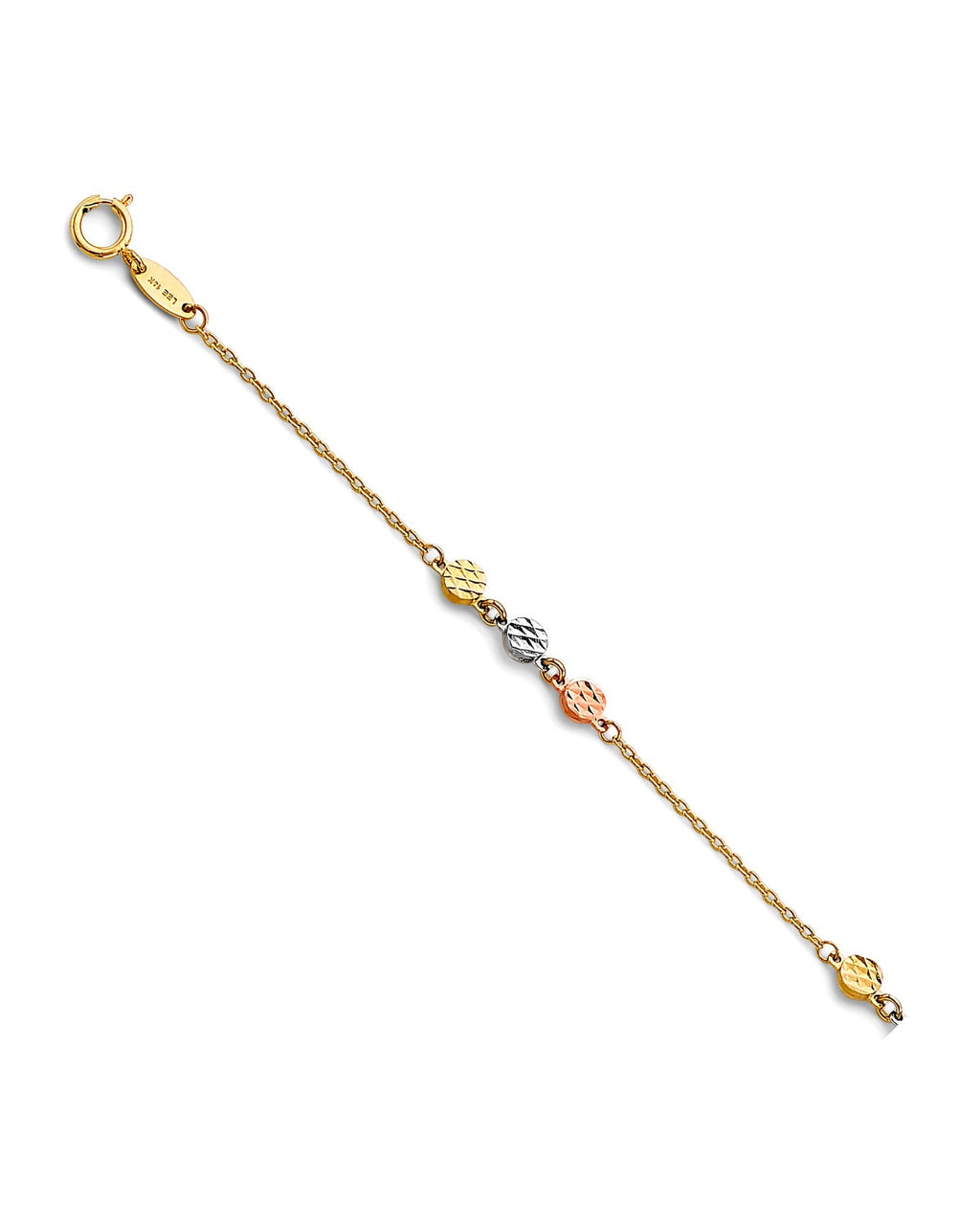 14K Tri-Color Gold Light Bracelet & Anklet