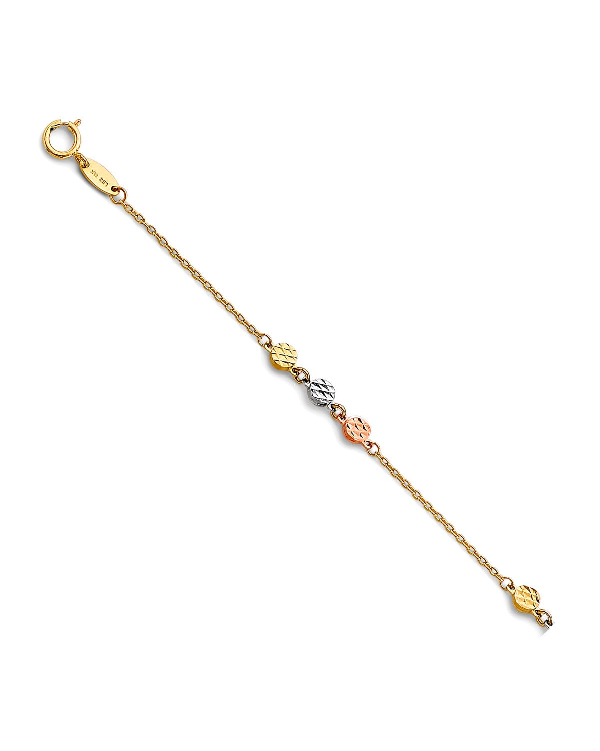 14K Tri-Color Gold Light Bracelet & Anklet