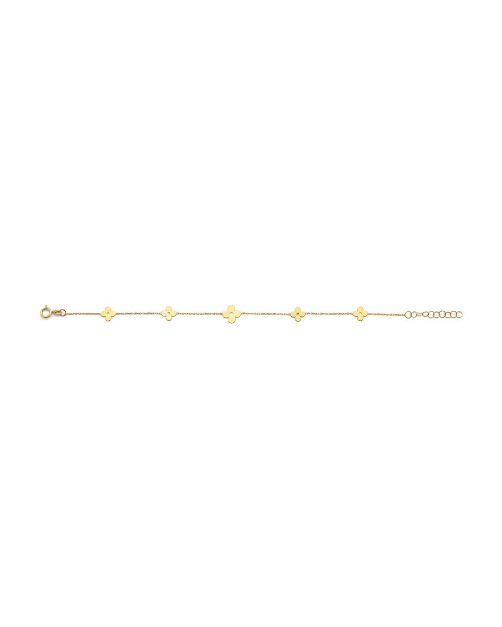 14K Yellow Gold Light Flower Bracelet (7+1) (AB-0979-070)