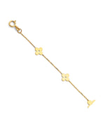14K Yellow Gold Light Flower Bracelet & Anklet