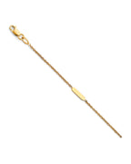 14K Yellow Gold Light Bar Anklet (AB-0980)