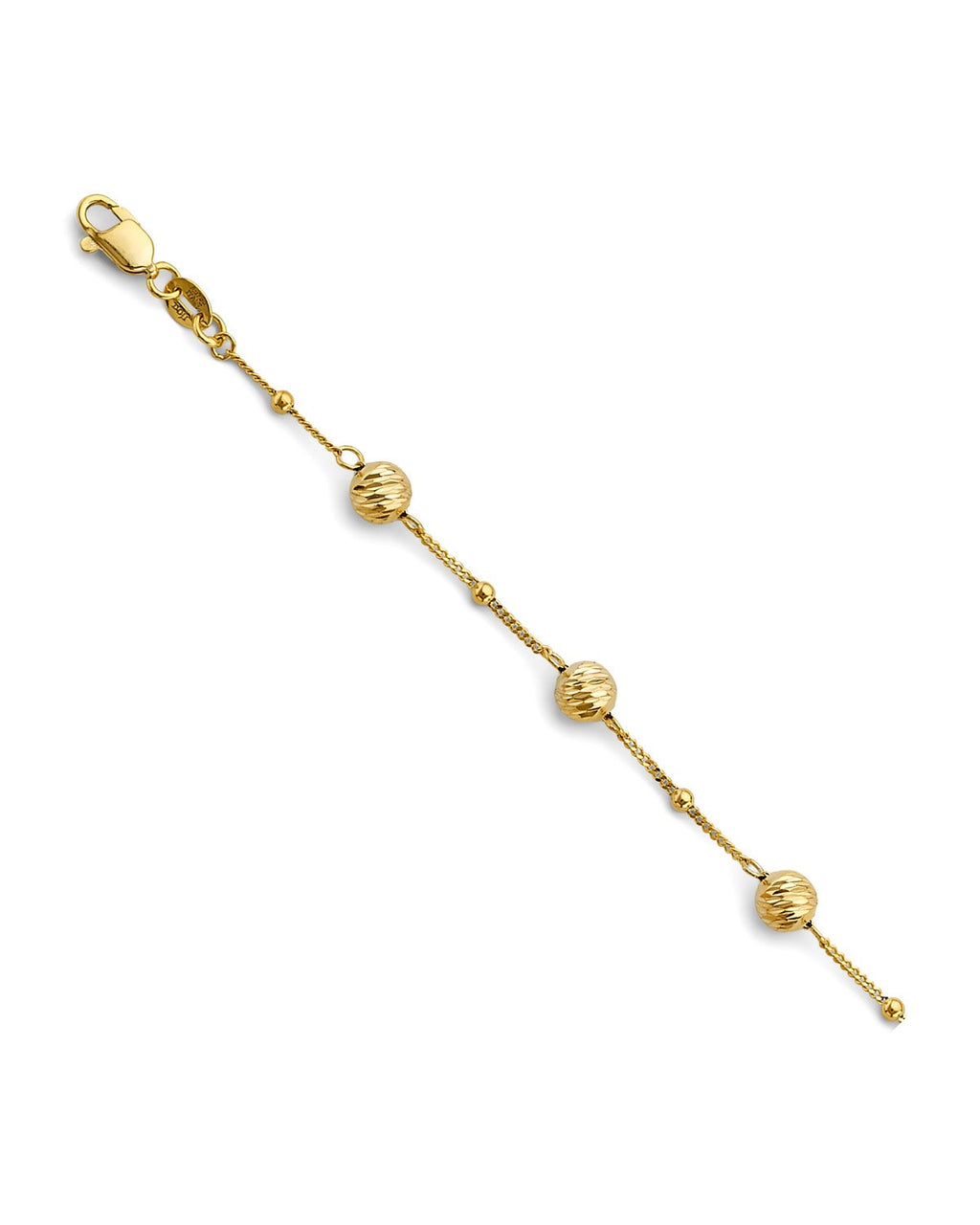 14K Yellow Gold DC Ball Bracelet (AB-0983)