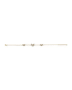 14K Yellow Gold 3 Butterfly CZ Bracelet (AB-0989)