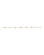 14K Tri-Color Gold 3C DC Heart Bracelet (AB-0991)