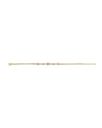 14K Tri-Color Gold 3C DC Cross Bracelet (AB-0992)