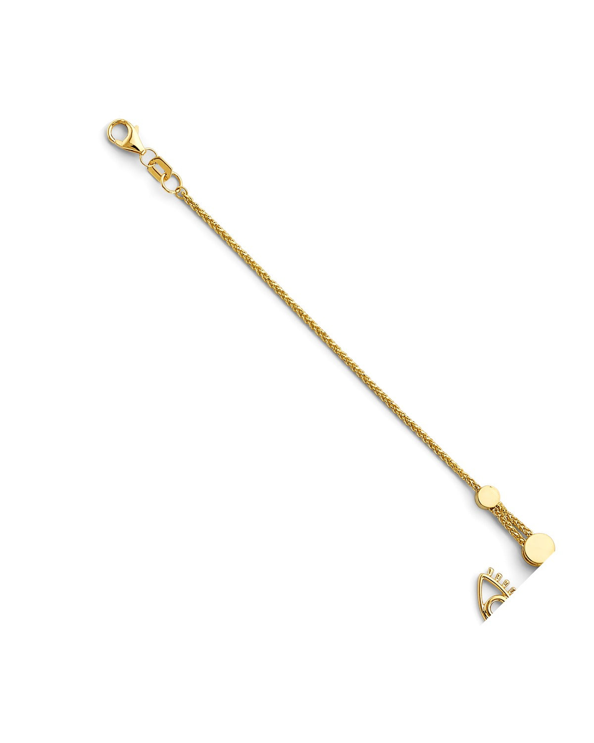 14K Yellow Gold Hanging Evil Eye/Hamsa Bracelet (AB-0994)