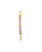 14K Tri-Color Gold 3C Ball Friendship Bracelet (AB-0996)