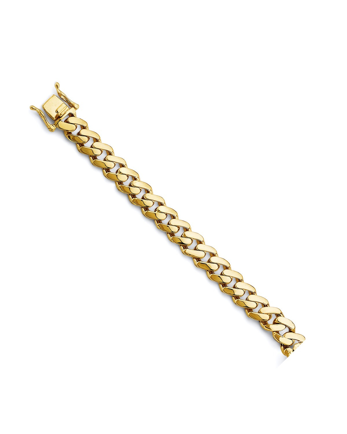 14K Tri-Color Gold 3C Cuban Link Guadalupe ID Bracelet (AB-1004)
