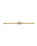 14K Tri-Color Gold 3C Cuban Link St. Jude ID Bracelet (AB-1006)