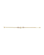 14K Tri-Color Gold 3C CZ 15 Years Bracelet (AB-1019)