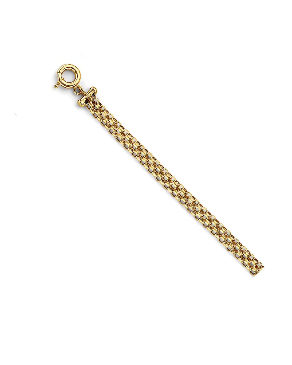 14K Yellow Gold Star & Moon Center Bracelet (AB-1030)