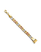 14K Tri-Color Gold 3C St. Jude ID Bracelet (AB-1035)