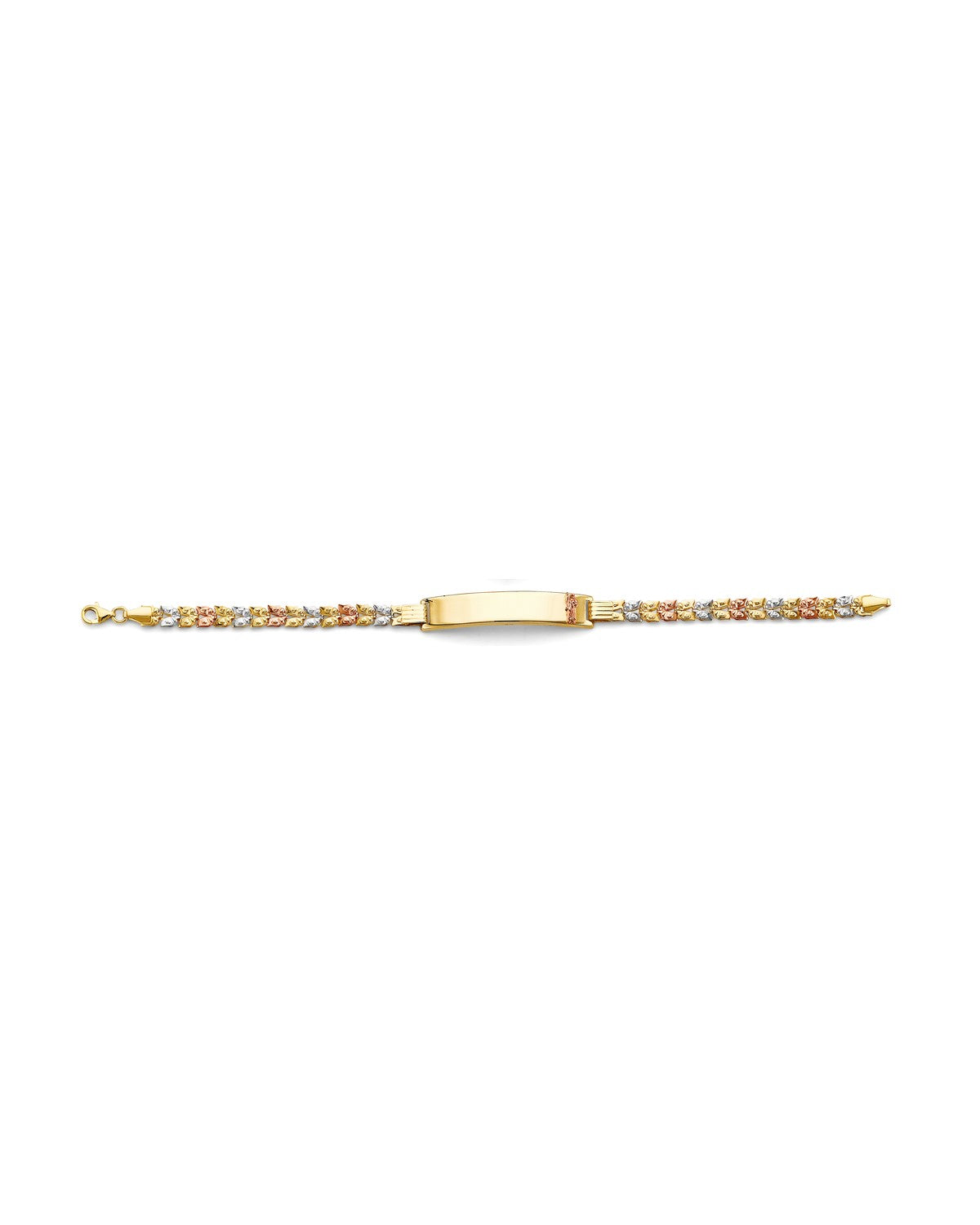14K Tri-Color Gold 3C St. Jude ID Bracelet (AB-1035)