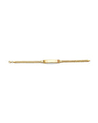14K Two-Tone Gold 2T St. Jude ID Bracelet (AB-1036)
