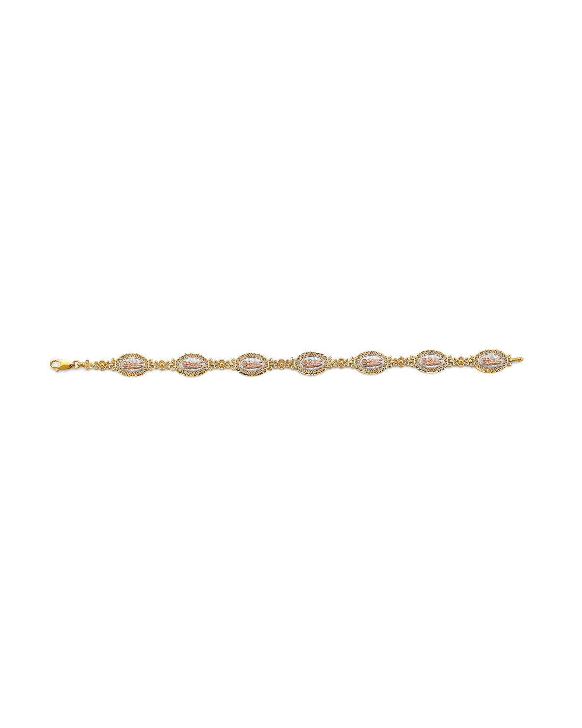 14K Tri-Color Gold 3C St. Jude Bracelet (AB-1037)