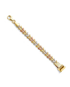 14K Tri-Color Gold 3C Guadalupe ID Bracelet (AB-1040)