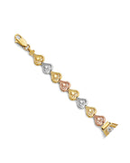 14K Tri-Color Gold 3C Guadalupe ID Bracelet (AB-1043)