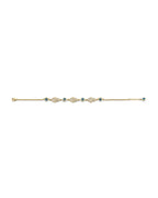 14K Yellow Gold CZ Evil Eye & Hamsa Center Bracelet (AB-1057)