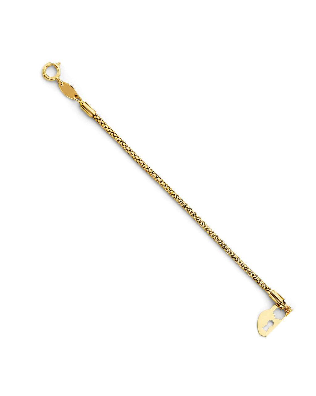 14K Yellow Gold Evil Eye & Charms Center Bracelet (AB-1059)