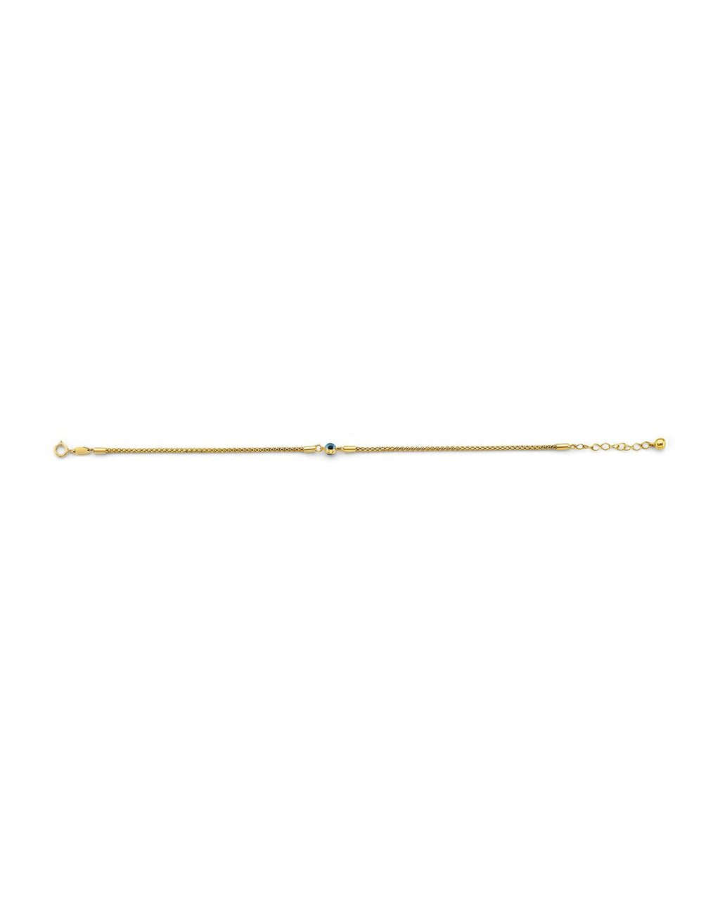 14K Yellow Gold Evil Eye Center Bracelet (AB-1060)